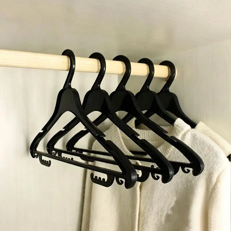 Multifunctional Plastic Clothes Hangers Non Slip Grooves Ultra Thin Sturdy Frame 25 Pack Space Saving for Small Closet