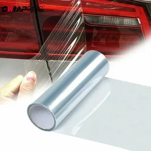 CAR TRANSPARENTE LIGHT Protector Película Campana para el parachoques Pintor de pintura Auto Cabotillas Fog lámpara de humo de vinilo Pegatinas de aluminio 6 Vinilo de gelatina de las mejores ventas - №2
