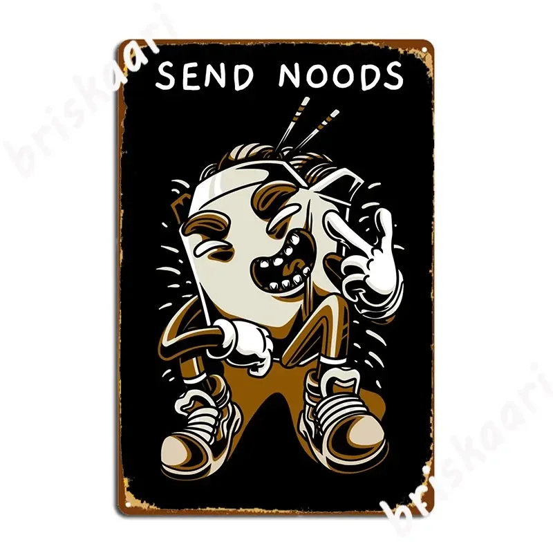 Send Nudes Pun Rude Noodle Box Funny Food Metal Plaque Poster Plaques Club Bar Funny Wall Pub Tin Sign Poster