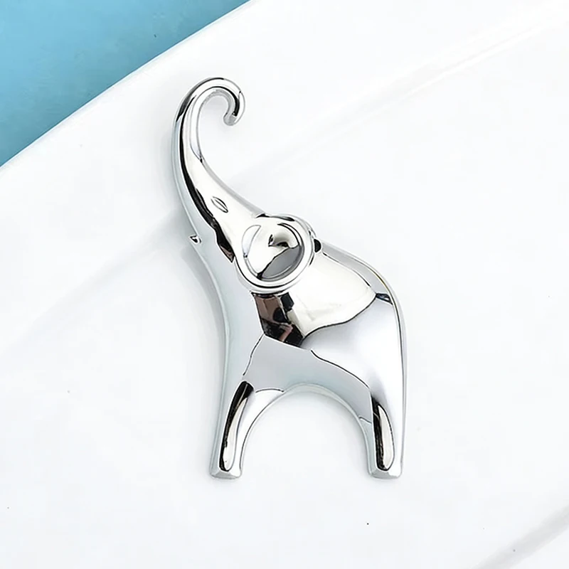 Wuli&baby Stainless Steel Elephant Brooches For Women Unisex High Quality 2-color Animal Casual Party Brooch Pins Gifts