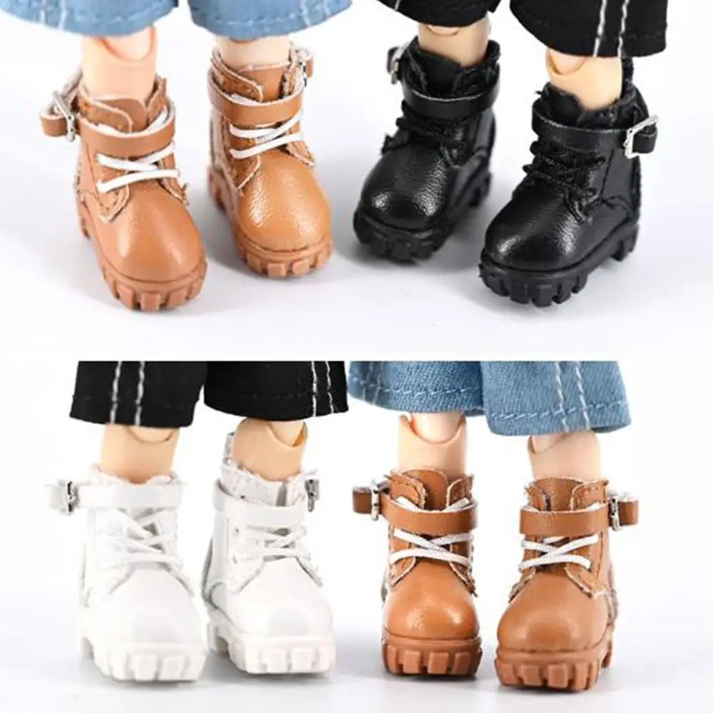 PU Leather Handsome Shoes Boots Casual Wear 3 Colors Doll Jk Shoes DIY Handmake Doll Boots for 1/11 OB11 Doll Doll Accessories