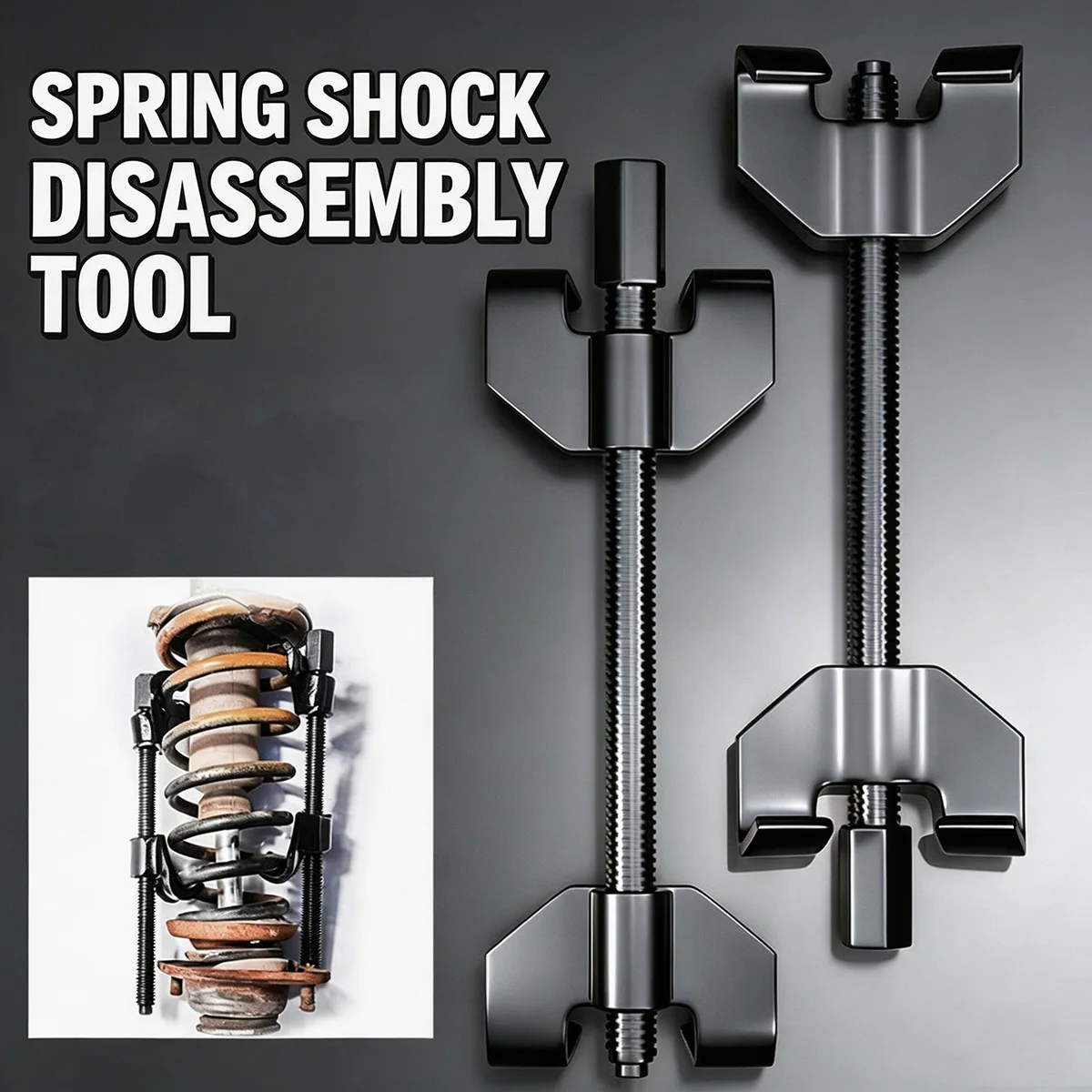 Car Suspension Spring Compressor Heavy Duty Coil Shock Absorber Disassembly Tool 1/2 Inch Drive Auto Repair Remover Installer