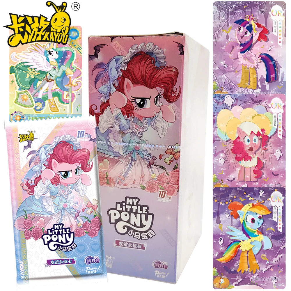 

KAYOU оригинальная коллекционная карта My Little Pony, любимая милая мультяшная звезда для фанатов, флаттершай, Pinkie Pie, редкая карта, забавные семейные подарки