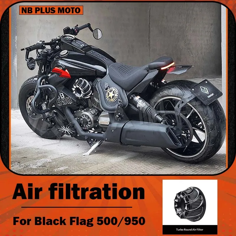 【Premium】For Benda Black Flag 500/950 motorcycle modified air filter transparent air filter intake mushroom head