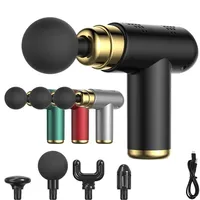 Fascia Gun,Portable 6 Speeds Massage Gun,4 Heads Deep Tissue,Mini Fascia Vibration Muscle Massager,Shoulder Back Pain Relief
