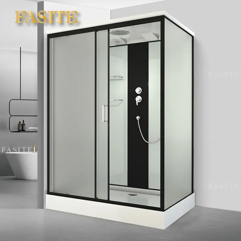 For Square Glass Shower Room Integrated Bathroom Enclosure Dry Wet Separation Household Bath Cabin Modern Design Easy Install