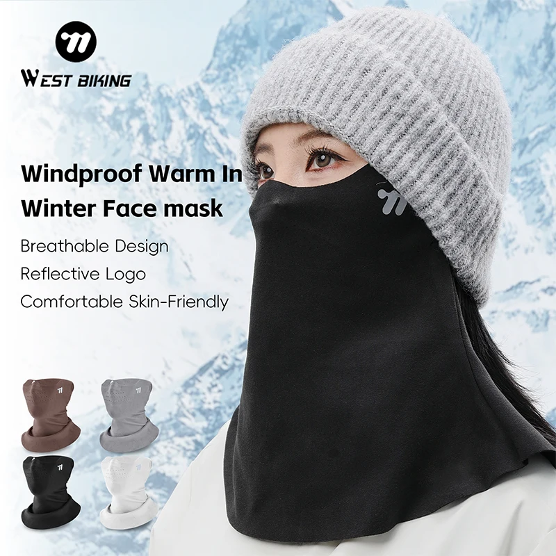 

Bicycle Face Mask Winter Windproof Fleece Cycling Warm Neck Warmer Cold Weather Protection Outdoor Sports Bike Accessories