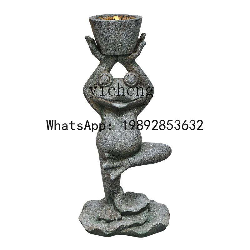 X2  Water Flowing Ornament for Entryway Balcony Terrace Courtyard Garden Landscaping Creative Animal Shaped Flower Pot