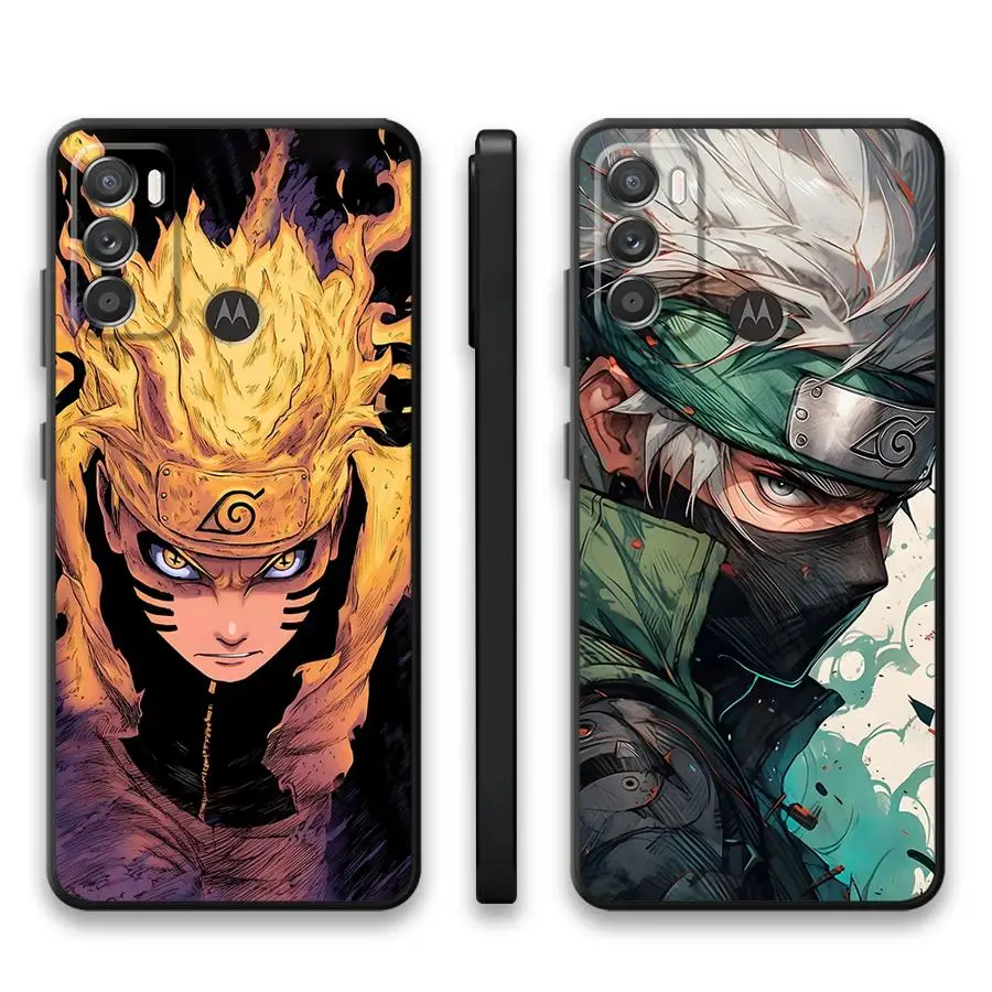 Cool Retro Kakashi Case for Motorola Mot G32 G60 G51 G73 G53 G30 G71 Edge 20 Pro 30 Lite G22 Edge40 G52 G60s G50 Black Soft