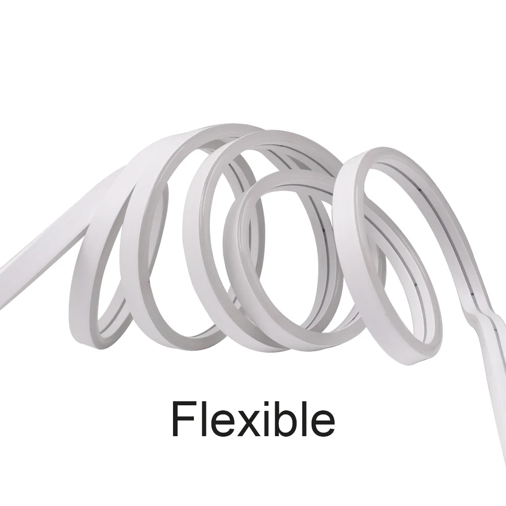 DC 12 V 24 V LED-Neonstreifen-Licht, Neonschild, wasserdichte Silikon-Lichterkette, flexible Lampe, Heimdekoration mit 2-poligem Draht, 9 Farben – Detail 4