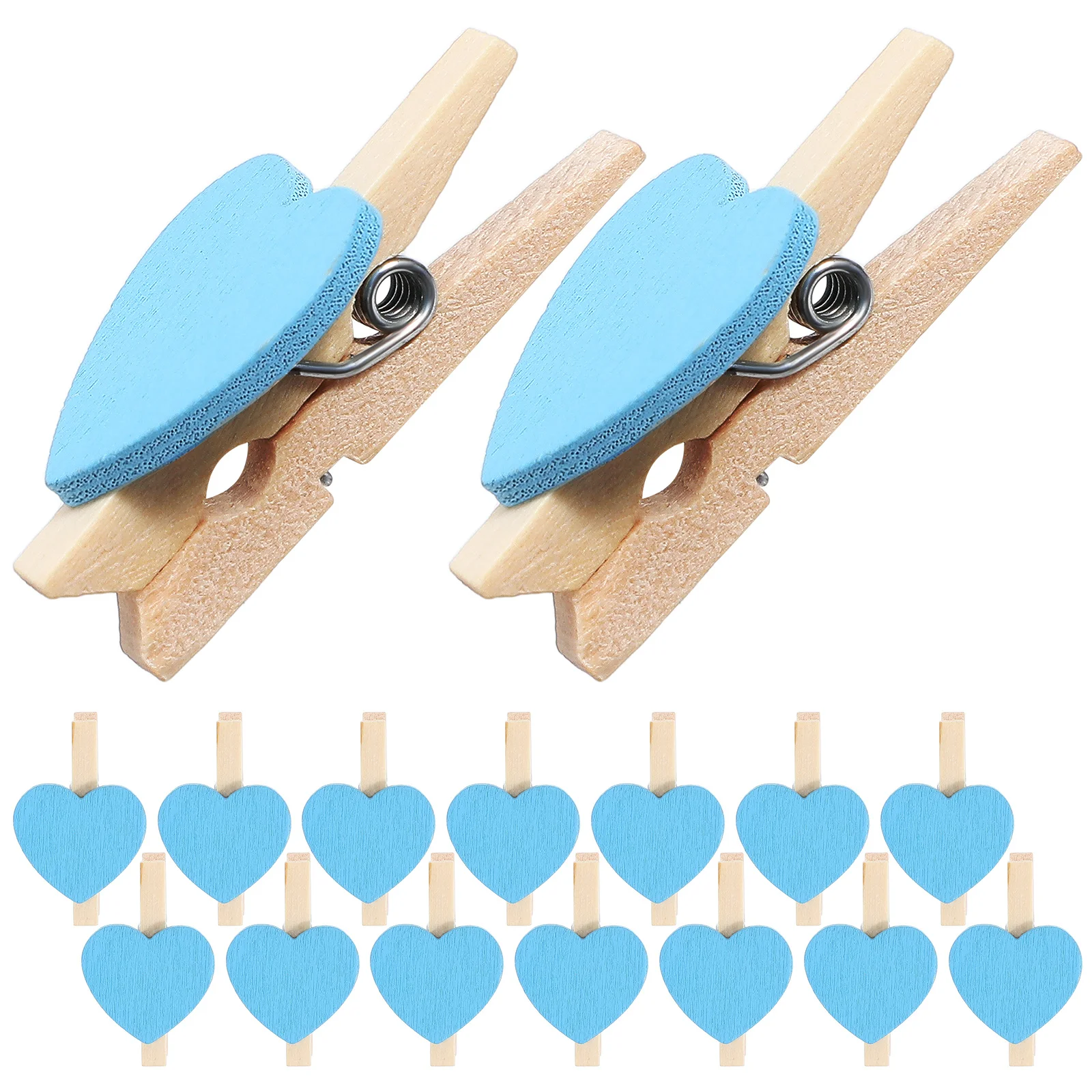 

50Pcs Small Love Wood Clips Mini Photo Pegs for Painting Home Decor Memo Storage Clips Love Photo Clip Note Memo Clip