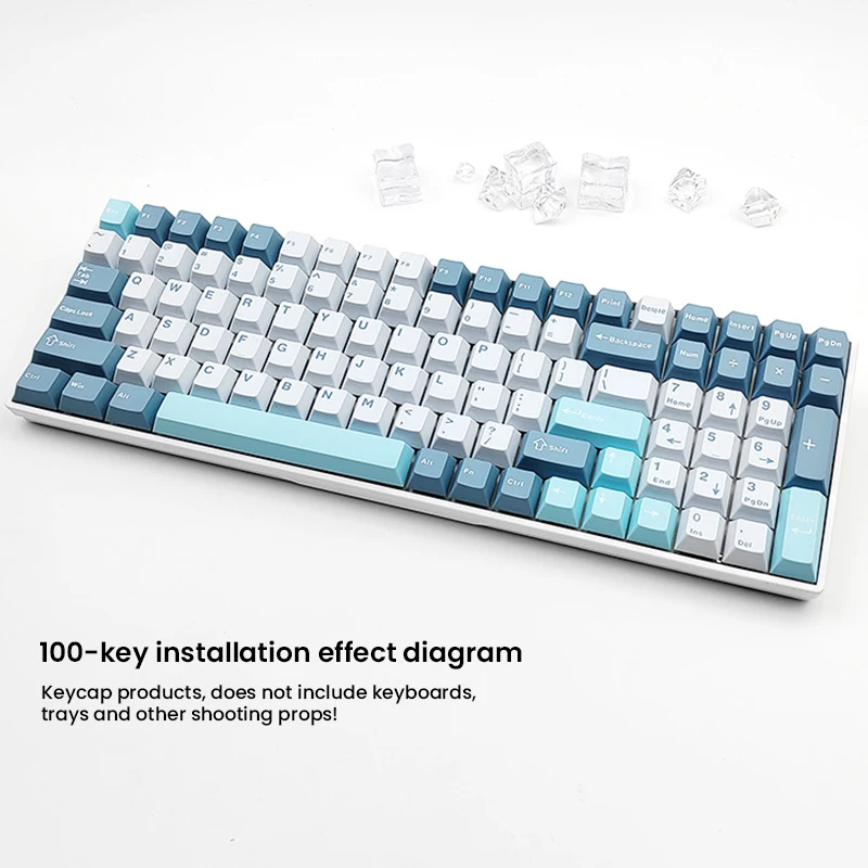 126 Tasten pbt Kirsch profil Tasten kappen für Gaming mechanische Tastatur mx Schalter, ISO Layout minimalist ische Tasten kappen für gmk87 aula 75