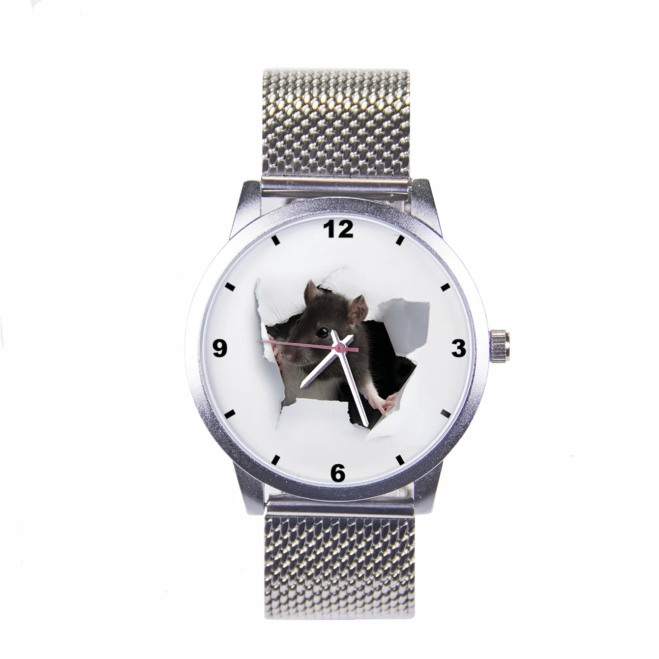 Mouse Replica Watch Men Wrist Original Souvenir Rare Watches Gift Unique Classic Man Watch Men's Individuality Silver Case Wach