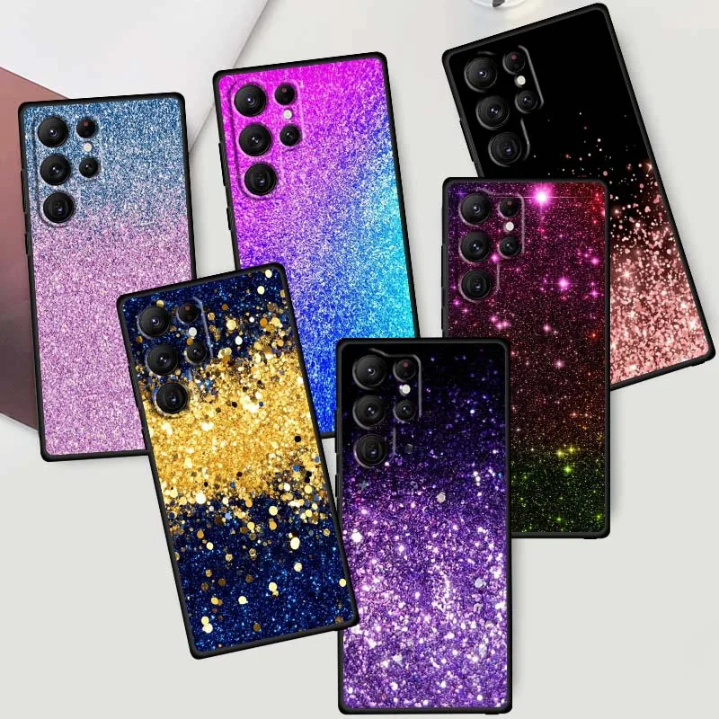 

Sparkling Beautiful Popular Phone Case For Samsung Galaxy S25 S24 S23 S22 S21 S20 S10 Ultra Plus FE 5G Black Soft TPU Cover