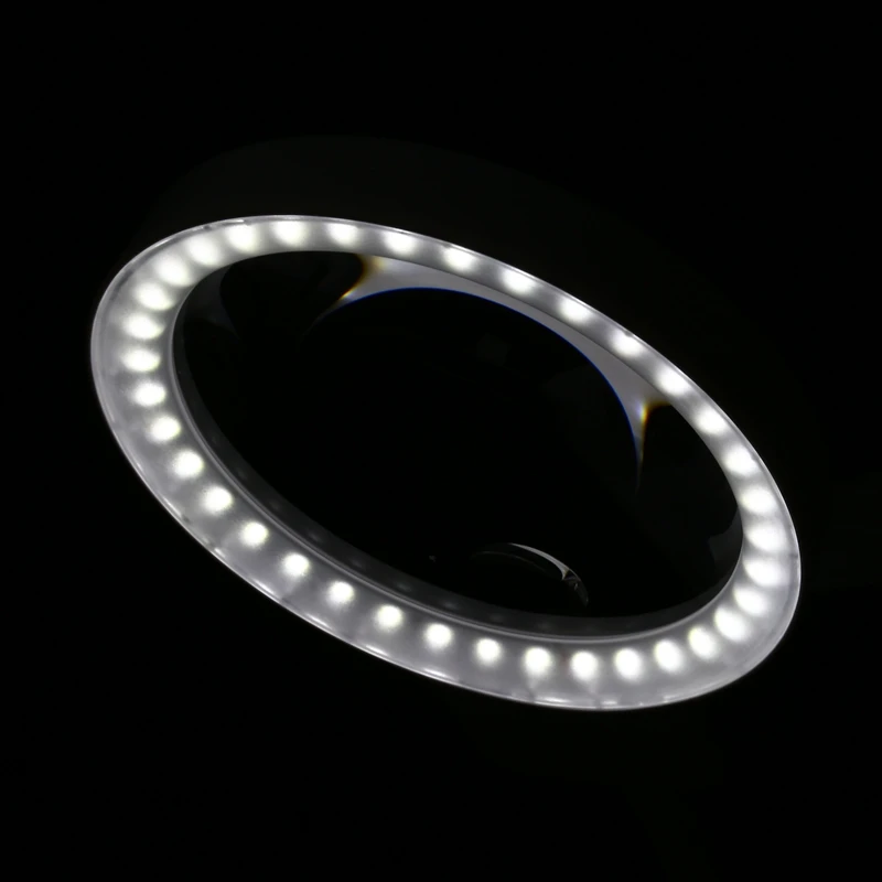 Glass With 36 LED Lights 2X 13X Magnifying Lens Desk Lamp Adjustable Gooseneck Table And Desk Lamp USB Powered Magnifier