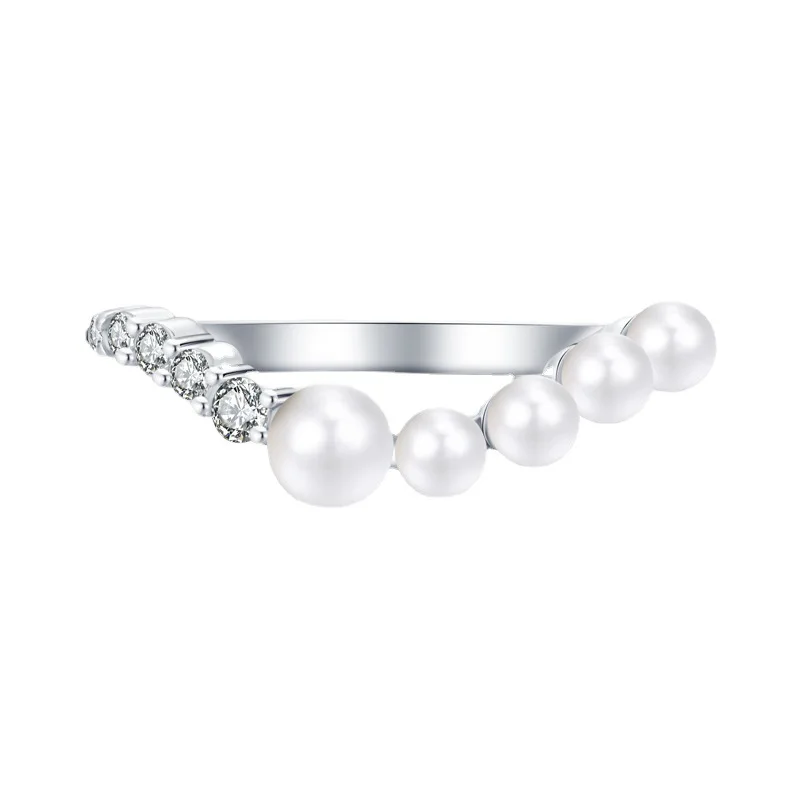 

Custom Freshwater Pearl Bijoux De Luxe Femme Jewelry 2023 Stirling Silver Rings