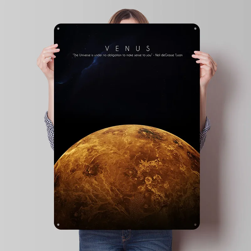 ملصق فينوس معدني علامات القصدير ديكور المكتب علامة معدنية مخصصة لتزيين جدران الفن أشياء لتصميم الغرفة ديكورات المنزل في