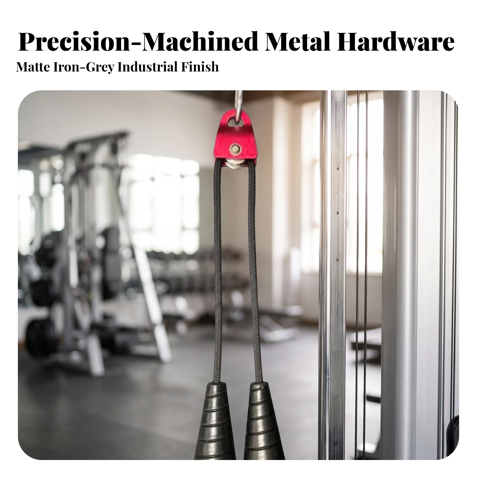 Rope Attachment with Cone Grips Ergonomic Spiral Cable Machine Handle Triceps Rope Handles Non-Slip for Bodybuilders