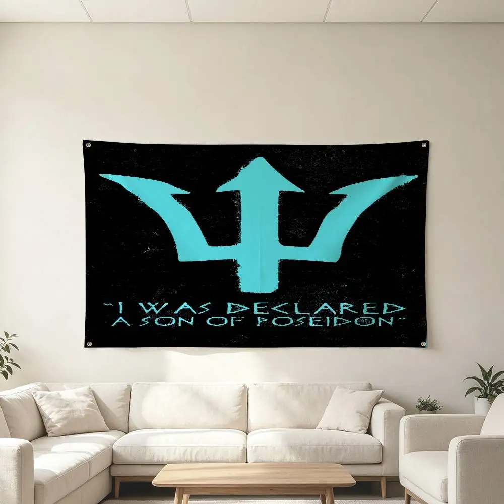 Son Daughter Poseidon Greek  Flags Wall Hanging Tapestry Outdoor Garage Room Decorative flag Background Blanket