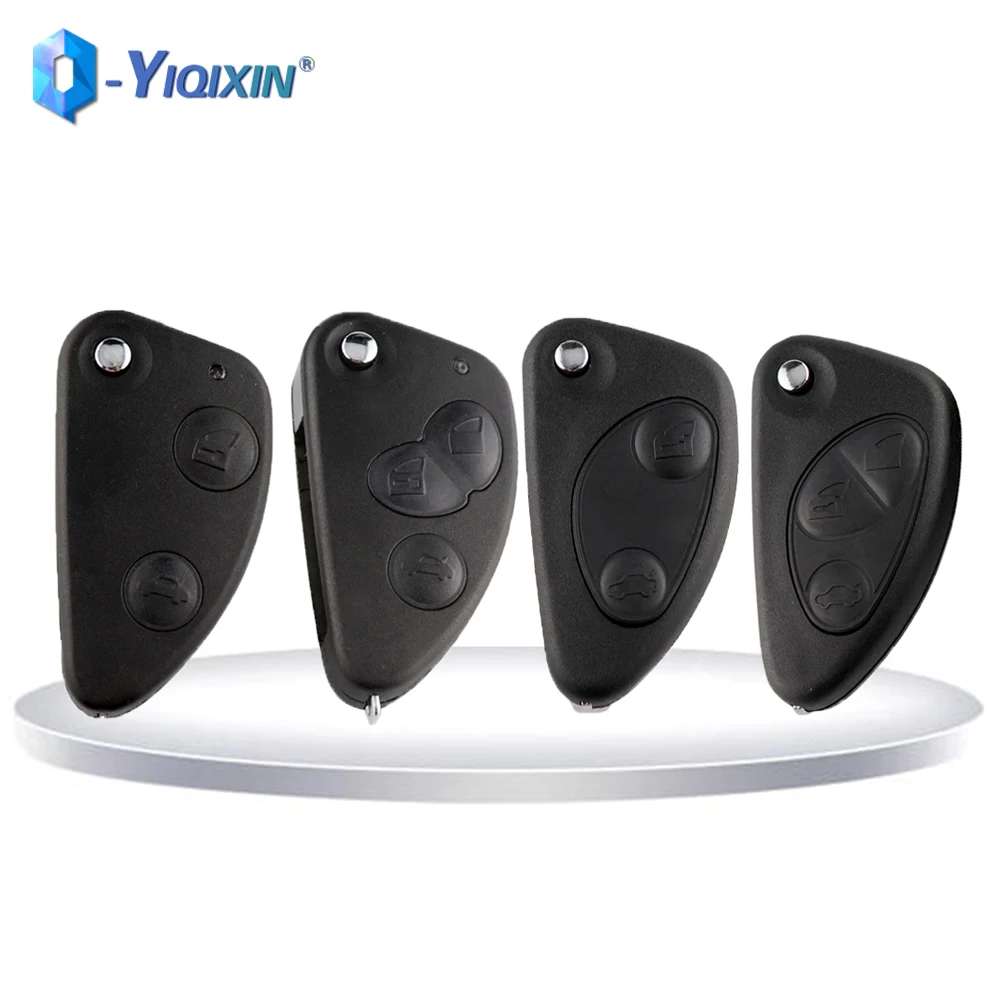 2/3 Buttons Flip Key Case For Alfa Romeo Remote Car Key Shell For Alfa 147 156 166 GT Replacement Fob SIP22 Uncut Blade No Logo