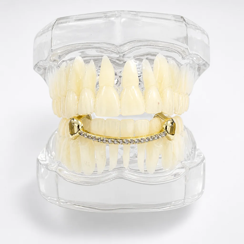 Body Jewelry Europe - Hot-Selling Hip-Hop Zirconium Inlay Dental Braces