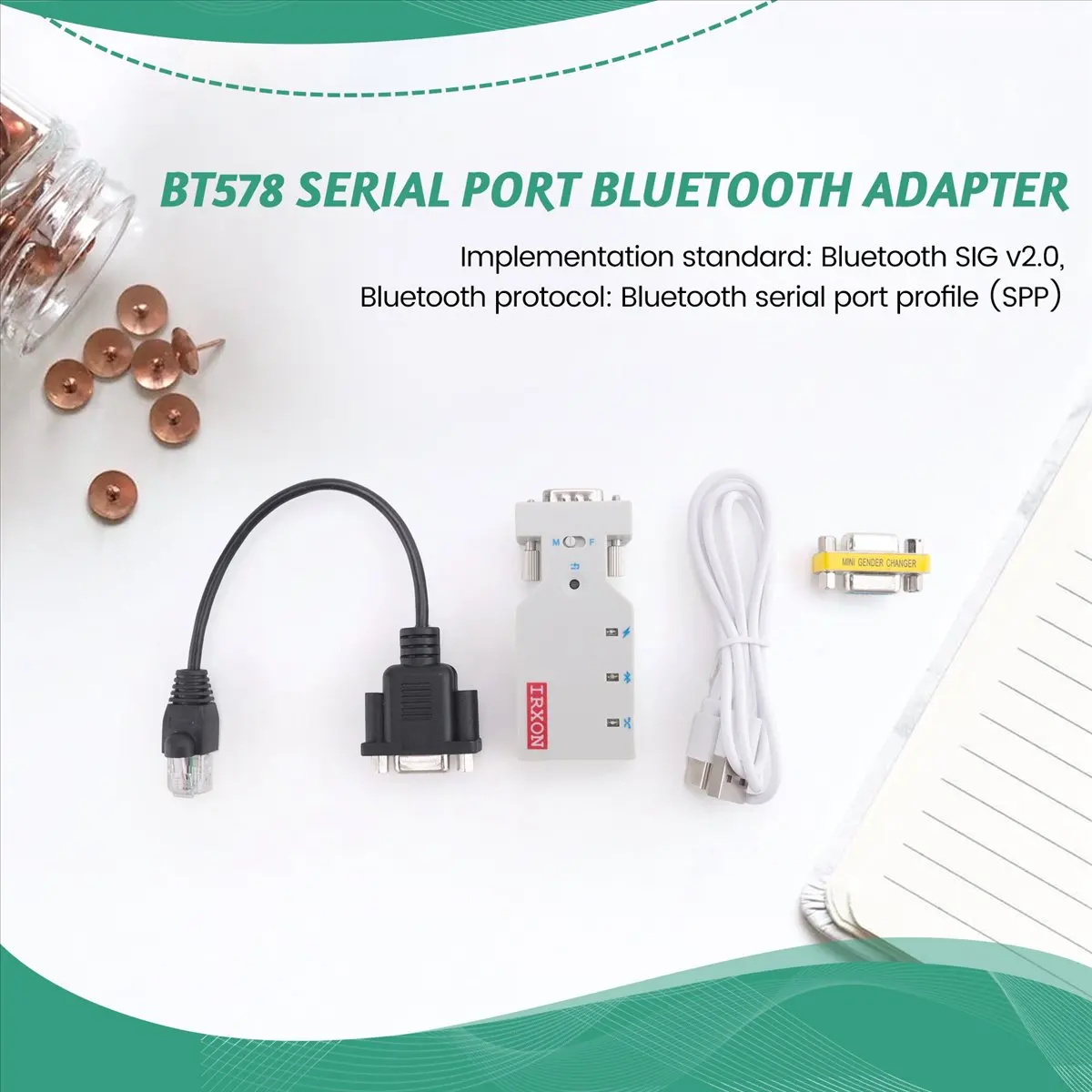 CH◆☆§Serial Bluetooth Module RJ45 to RS232 Line Serial Port Bluetooth Console Line~HOT SALE