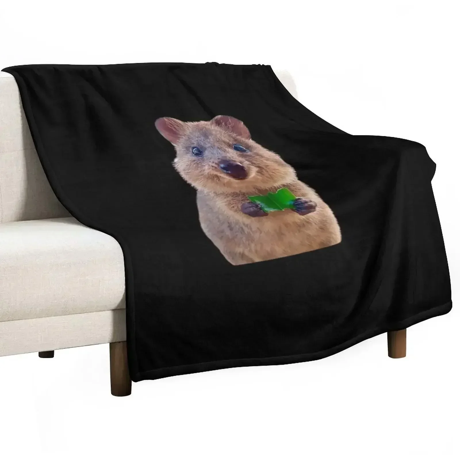 Quokka Throw Blanket valentine gift ideas Fashion Sofas blankets and throws Blankets