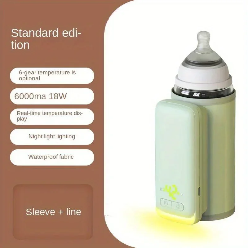 Rechargeable Bottle Warmer Milk Water Warmer Insulated Bag Baby Nursing Bottle Heater Safe Kids Infant ForTravel Accessories