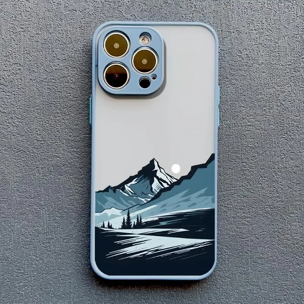 Nebelgebirge-Landschaft Handyhülle für iPhone 15 14 12 13 Mini 16 Plus 17 16 11 Pro Max X XS XR Stoßfeste Rückseite Schutzhülle – Detail 6