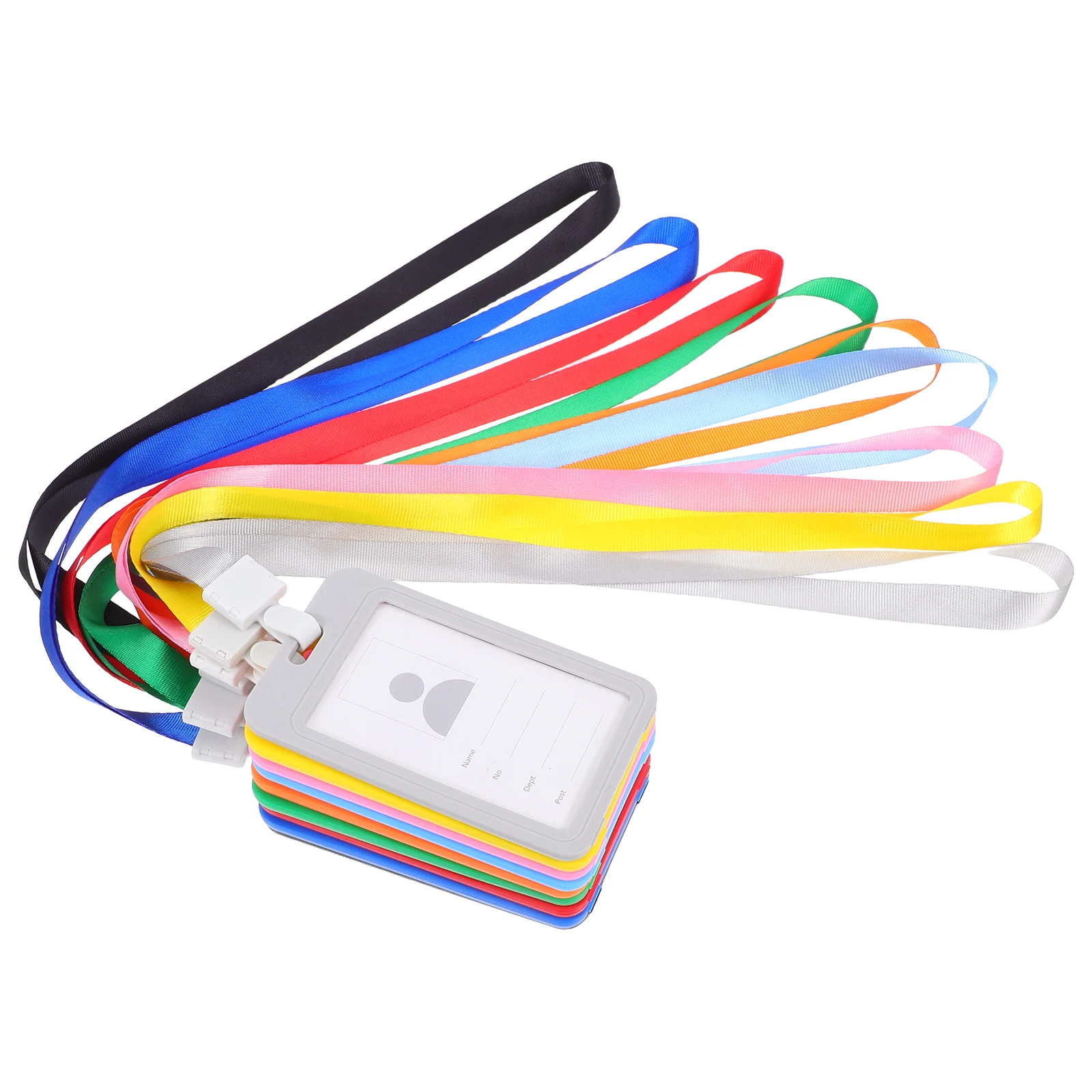 

9 Pcs Card Holder with Lanyard Badge and Access Business Id Multifunction Campus