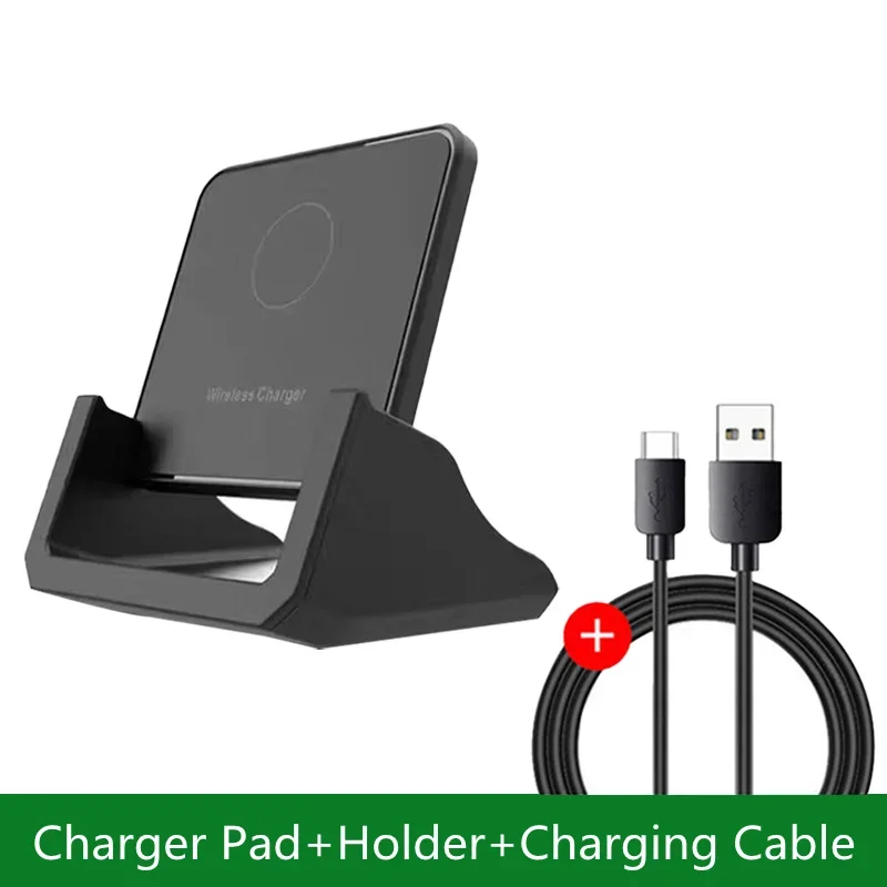 Snelle draadloze oplader + houder voor iPhone 17 15 14 13 12 11 Pro Max XR Samsung Galaxy Xiaomi draadloos oplaadstation