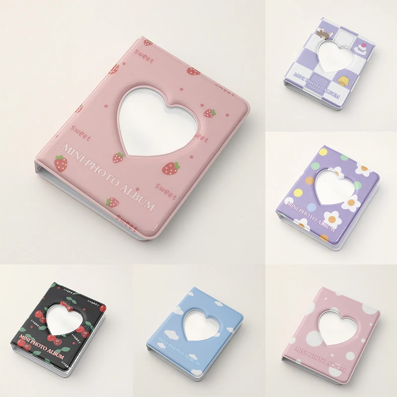 Cute 3-Inch Love Heart Photo Album - Kpop Card Binder with 36 Pockets, Photocard Holder