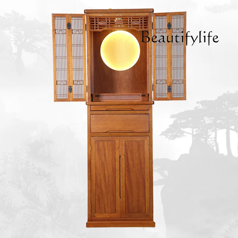 cabinet offering table Buddha platform household vertical cabinet with door living room cabinet solid wood offering table