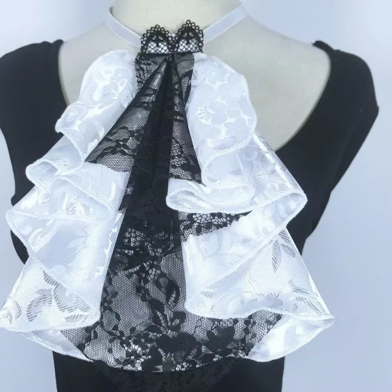 

Кружевной декоративный воротник в винтажном стиле, многослойный нагрудник для сценических выступлений