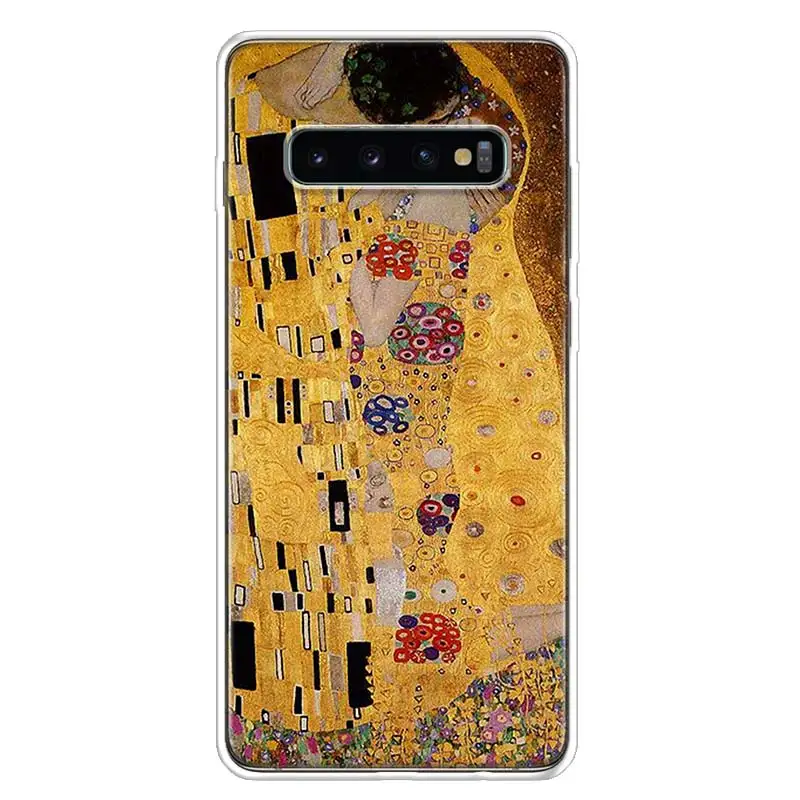 Kiss by Gustav Klimt Desig Phone Case For Samsung Galaxy S20 S23 FE S21 S10 Plus S24 S22 Ultra Coque S10E S9 S8 S7 Edge Cover Ca