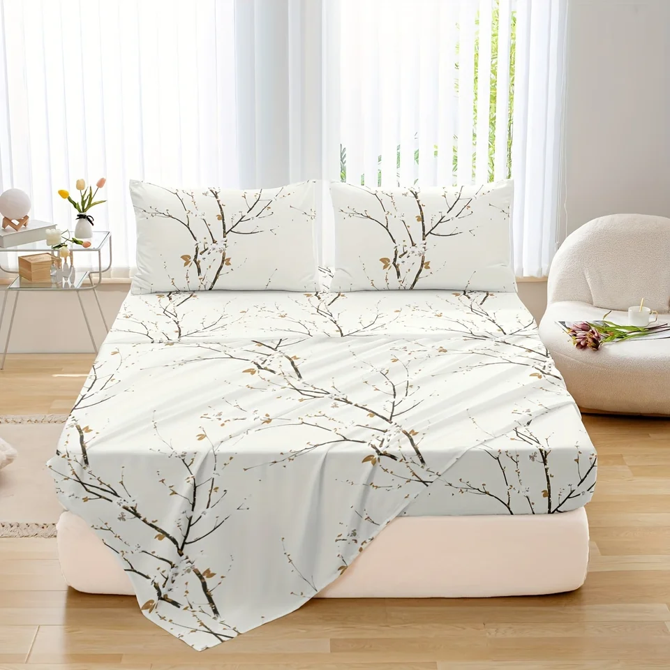 Dolin Plum Blossom Floral Bedding Set