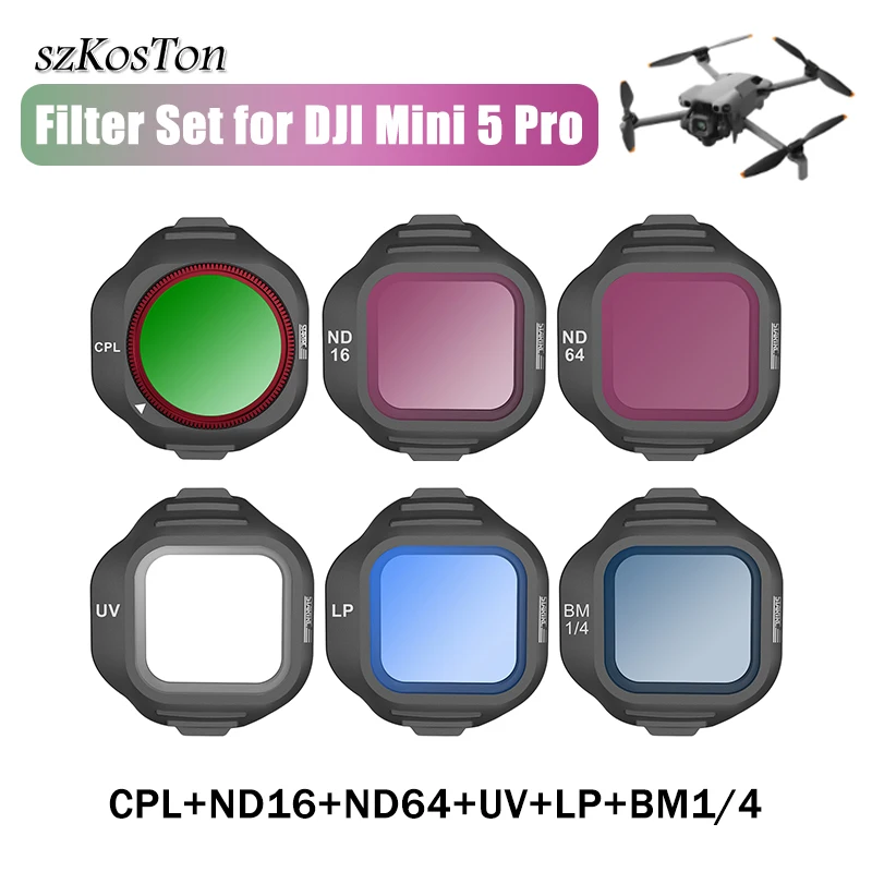 Filterset für DJI Lito X1/Neo 2/Mini 5 Pro/Mini 4 Pro/Filp ND MCUV CPL Filter Blendschutz Optisches Glas Linsenzubehör – Detail 8