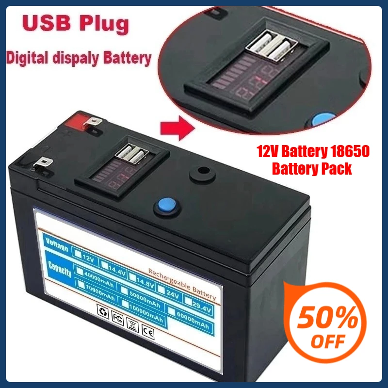 

12V 18650 Pack 18650 Lithium Rechargeable Battery Solar Outdoor Lighting