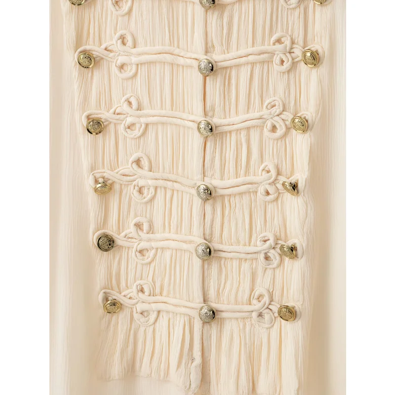 2026 Neue Kollektion Damenkleidung Rüschenbluse Luxuriöse Vintage-Style Hemden Langärmelige Hemden mit Trompetenärmeln Elegantes Abendhemd – Detail 17