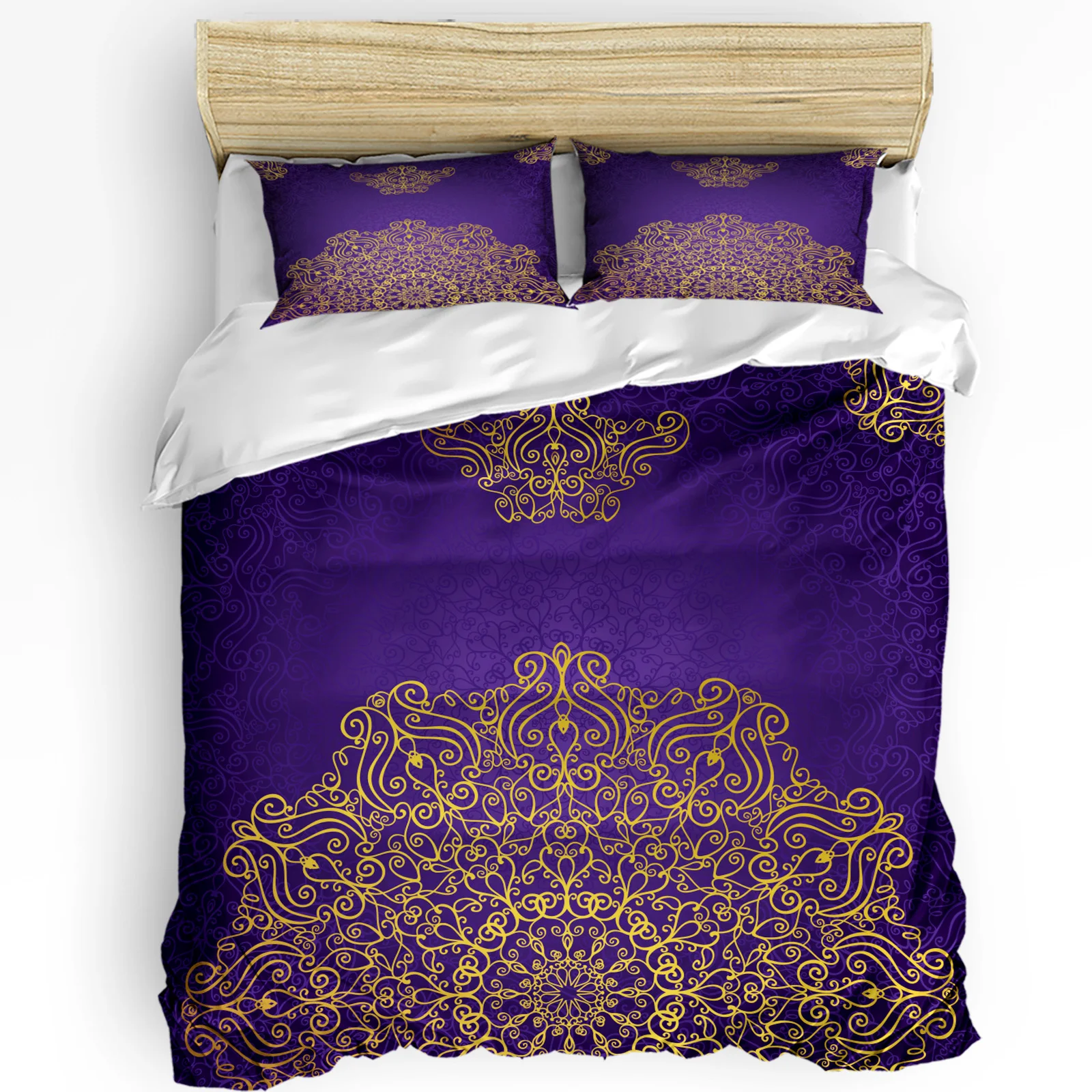 

Arabian Purple Islam Duvet Cover Bed Bedding Set For Double Home Textile Quilt Cover Pillowcases Bedroom Bedding Set (No Sheet)