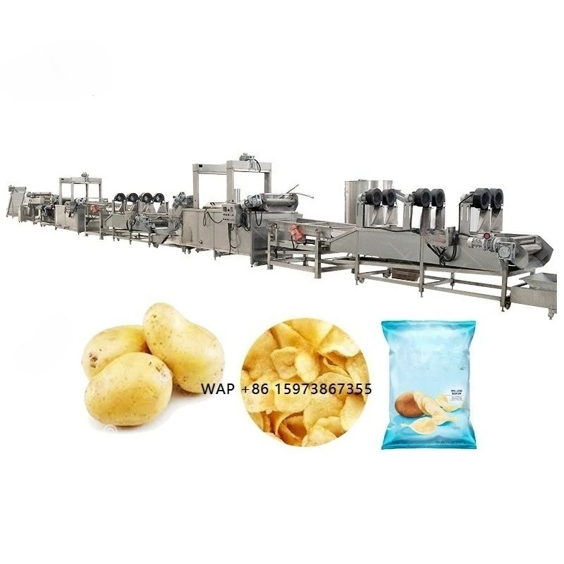 Línea de Producción Automática de Papas Fritas a Precio de Fábrica, Máquina para Hacer Papas Fritas Tipo Lays