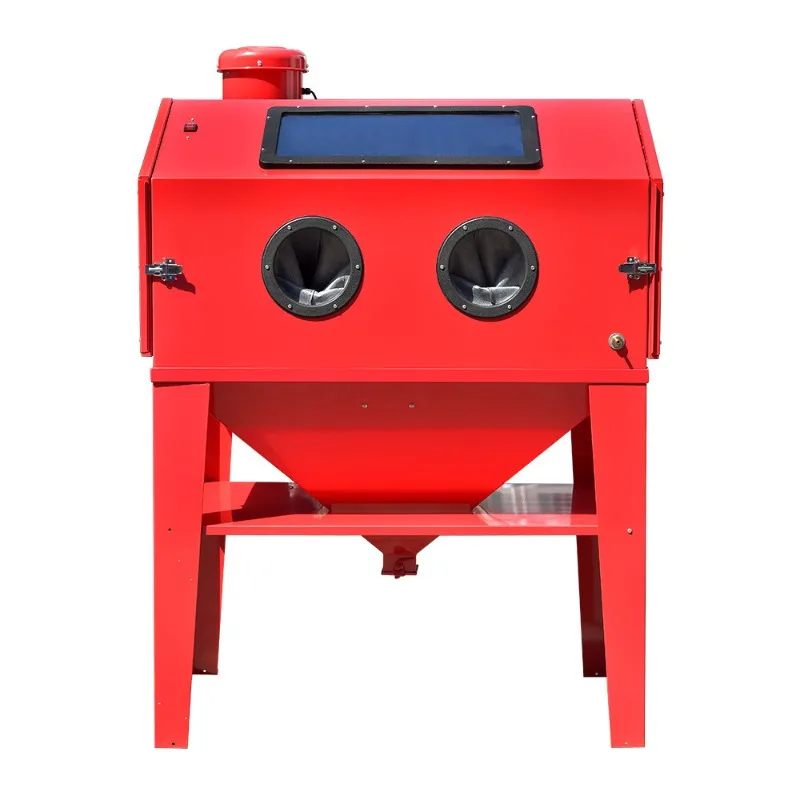 Vertical paint removal sandblasting machine 450L SBC45 closed dry sandblasting