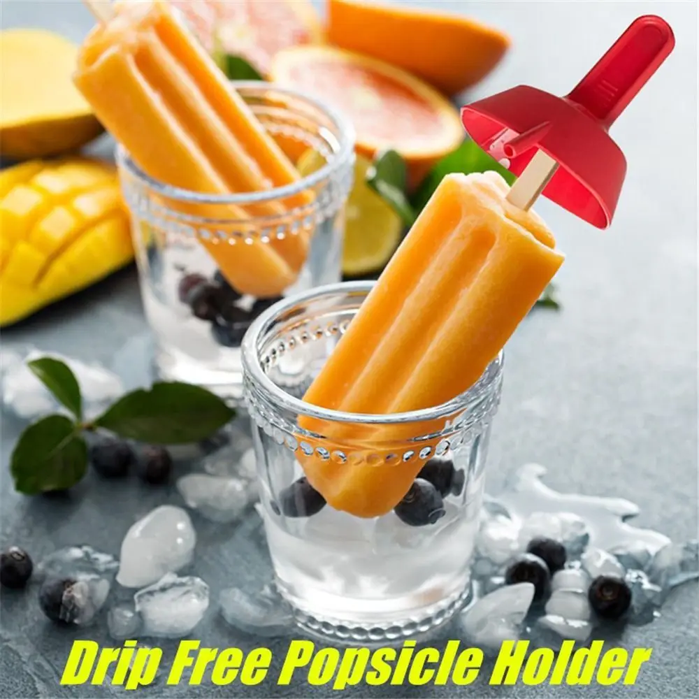 free Double Anti-drip Tray Popsicle Protectors Double Ice Cream Bracket Ice Pop Guard Anti-flow Drip Proof Popsicle Holder
