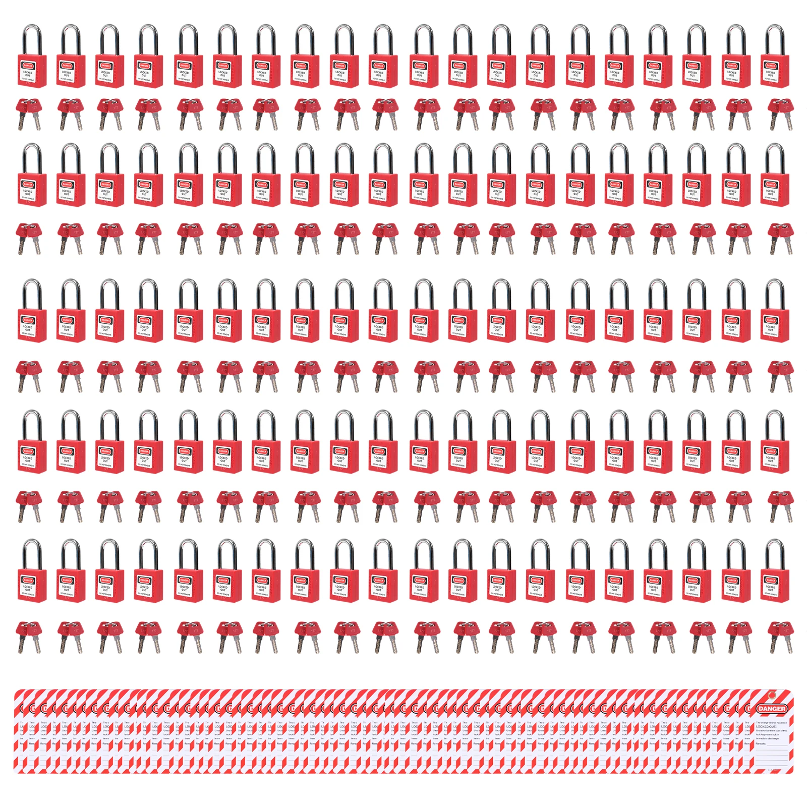 مجموعات صندوق قفل أمان مجموعة فولاذية محمولة مع 20 أقفال أمان 6 مشابك 60 علامة محطة إدارة ألواح فولاذية معلقة تاجو #5