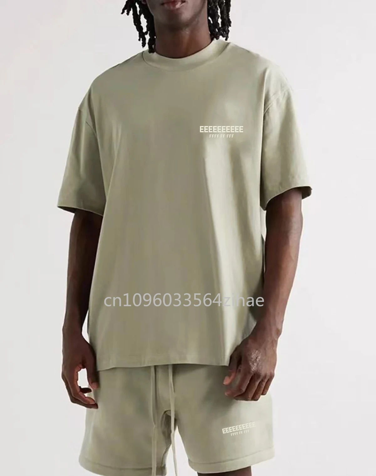 

Комплекты мужских футболок и шорт 22SS Double Line Classic Design с белым флокированным буквенным логотипом, люксовый бренд, свободный крой, хлопок, для пар.