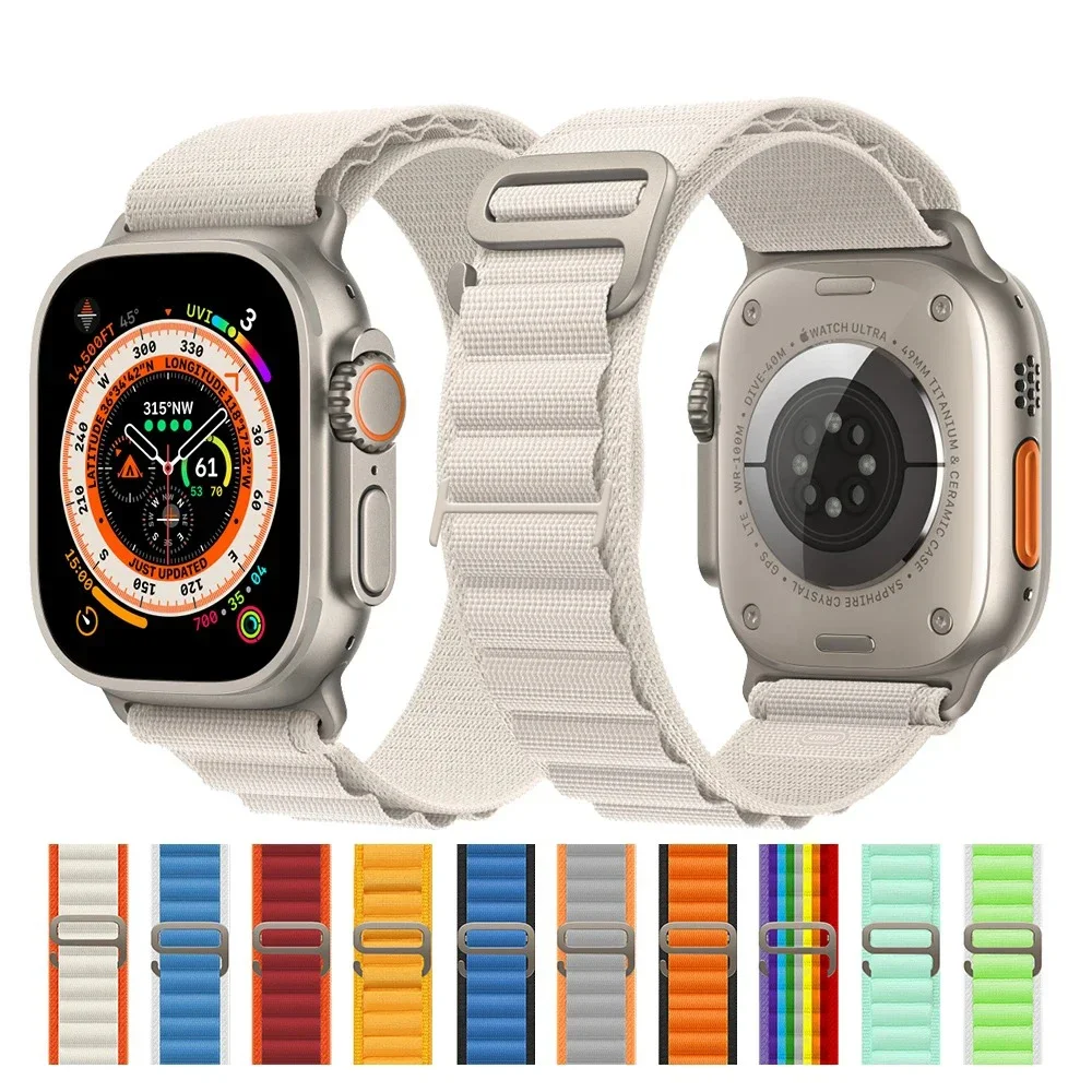 Cinturino in nylon Alpine Loop per Apple Watch Ultra 3/2 49mm 46mm 42mm 45mm 41 44 40mm, cinturino per IWatch 11 10 9 8 7 6 5 4 SE
