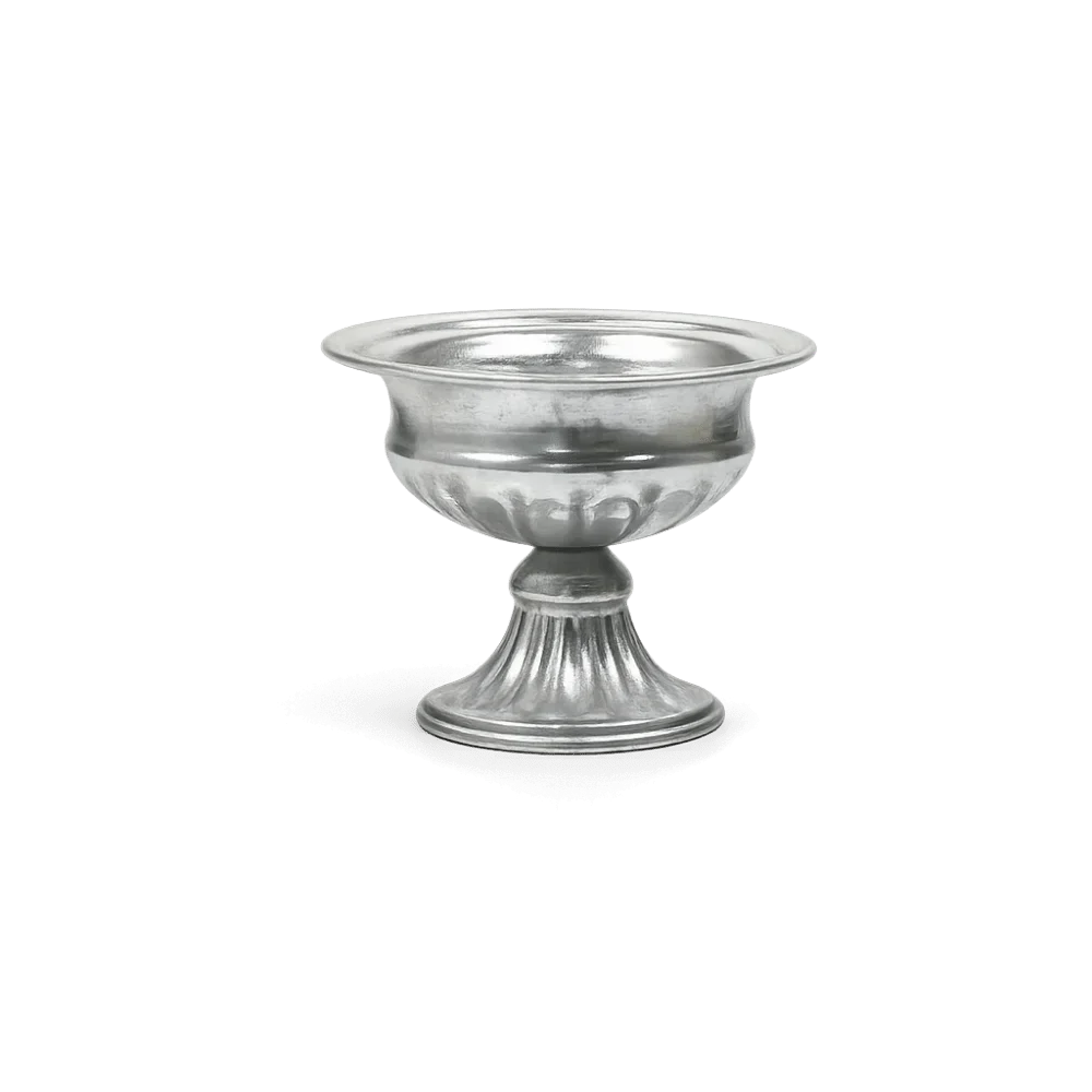 HLH Ornaments Retro Flower Vase High-footed Metal Urn-shaped Vase Elegant Luxury Flower Pots Table Decorations