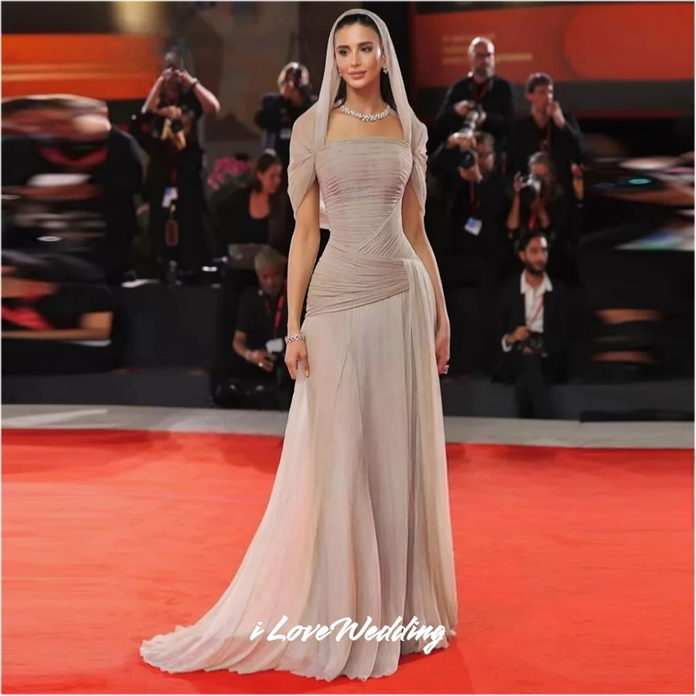 

Luxury Chiffon Mermaid Prom Dresses 2026 Off The Shoulder Pleated Long Saudi Arabia Celebrity Formal Prom Gowns Customized