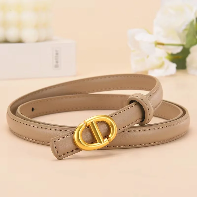 Leather women's belt C buckle high high everything embellishments with dress denim waistband