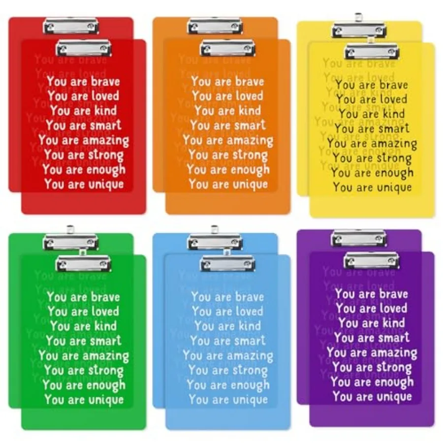 

Набор из 24 цветных пластиковых планшетов формата А4 с низкопрофильным зажимом для подарков сотрудникам и мотивирующих подарков